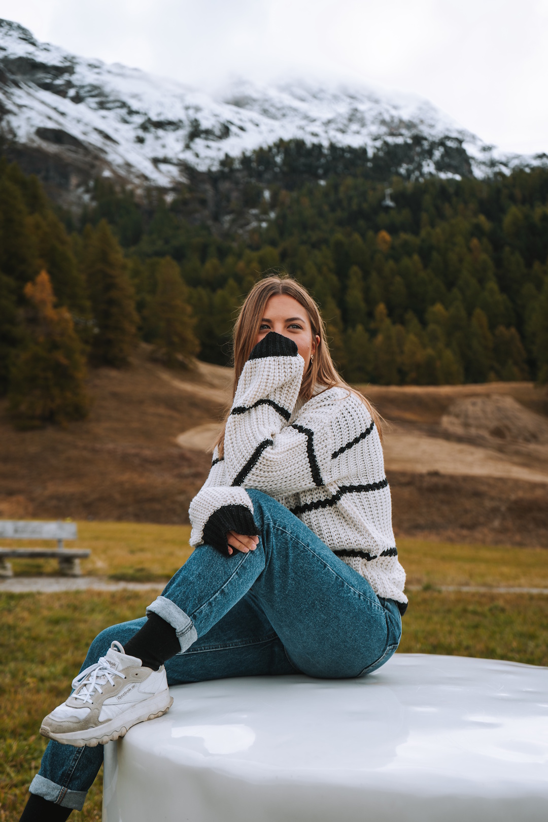 Bruna Amaral nas montanhas da Suíça